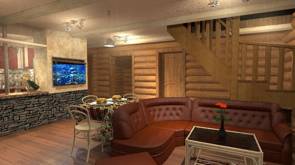 Дизайн интерьера деревянного дома