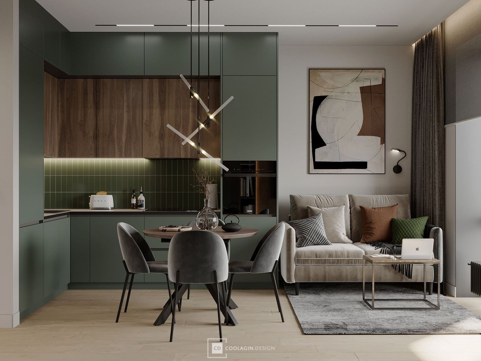 Стильная квартира с панорамными окнами даже в санузле