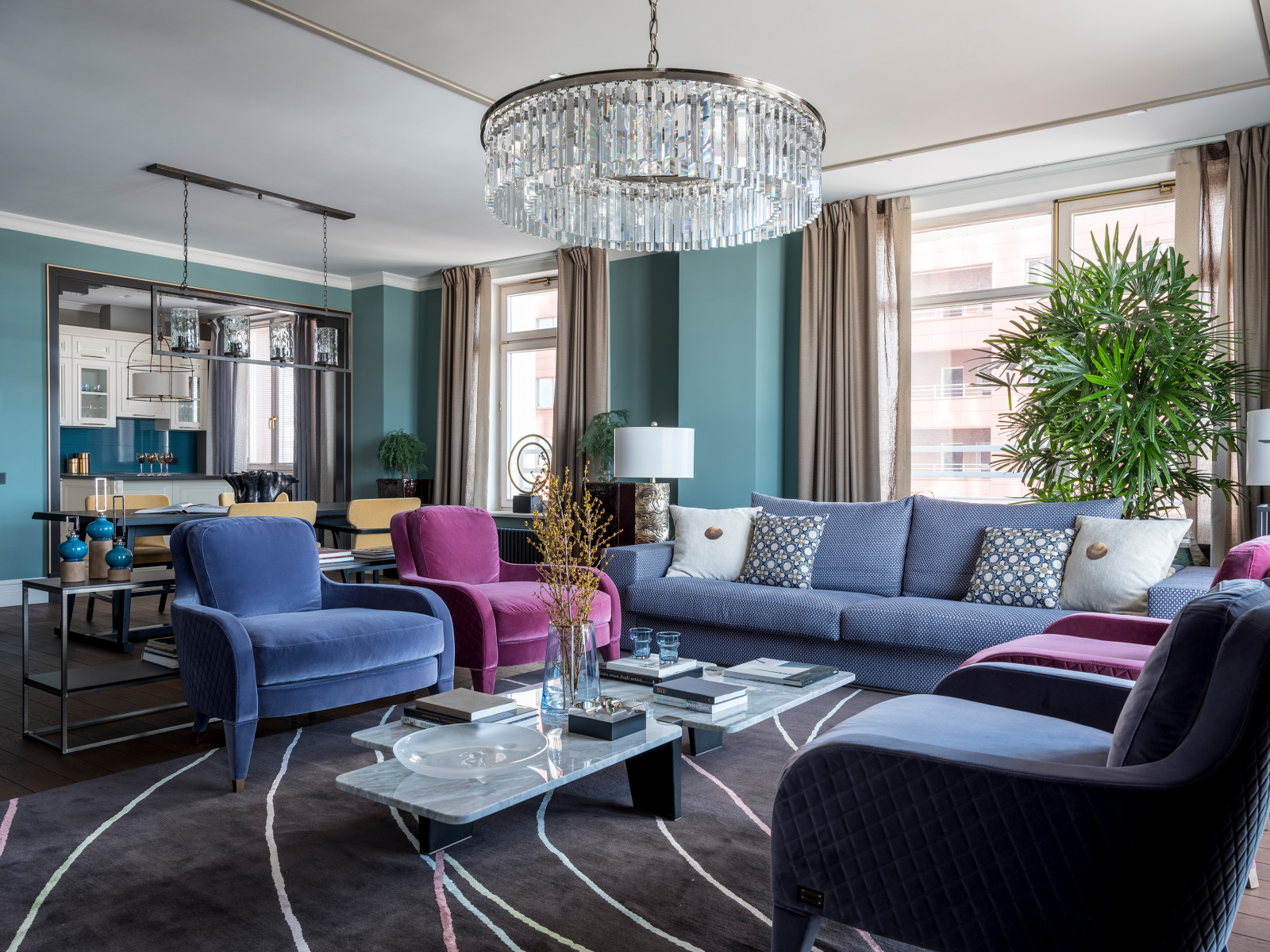 Interior with a view Интерьер с видом на МГУ