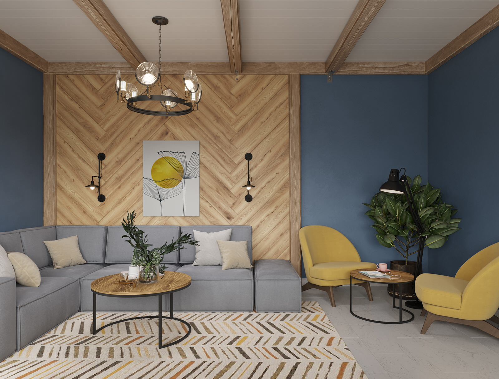 Кухня-гостиная в дачном доме