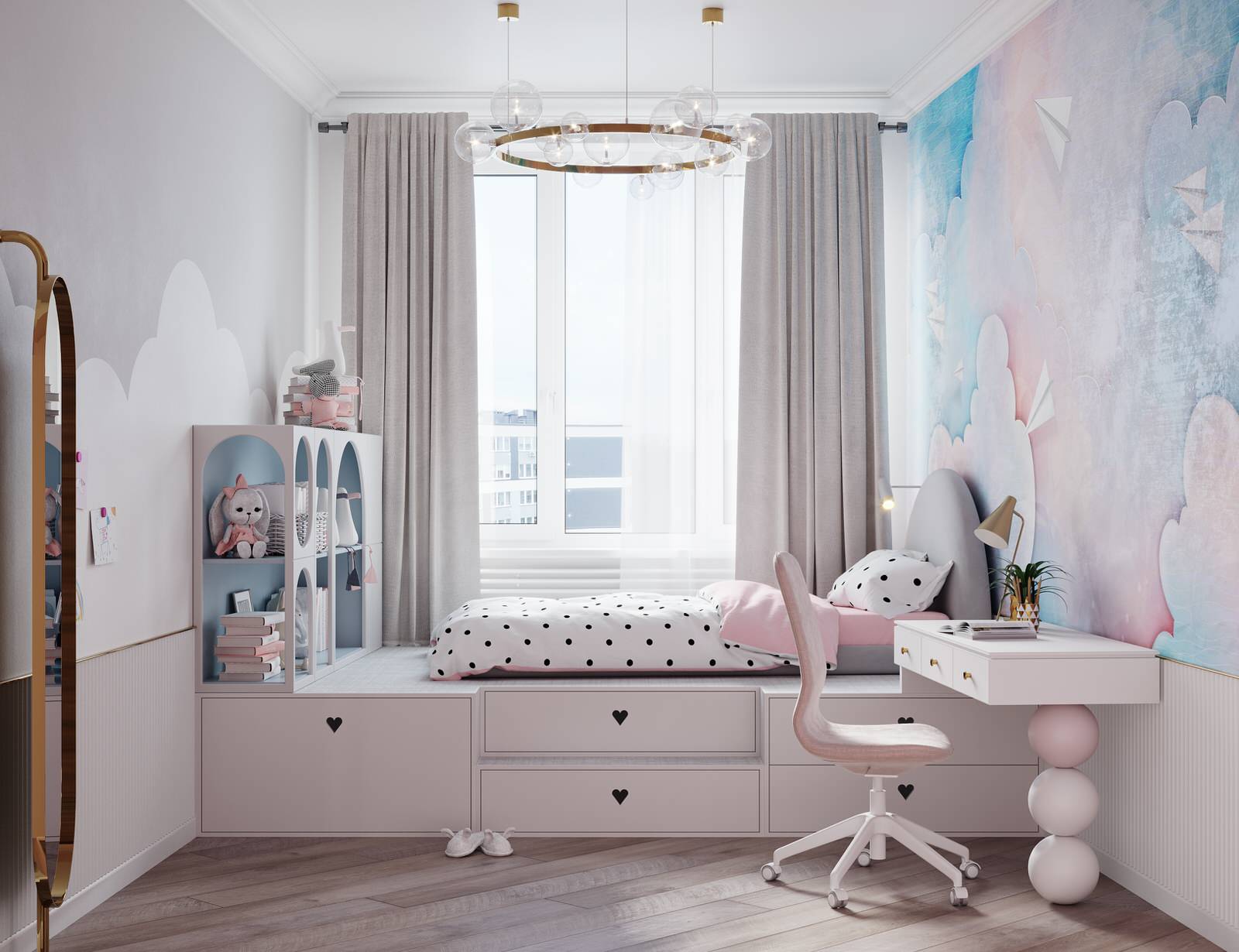 Декорирование детской комнаты, 14.5 кв.м.