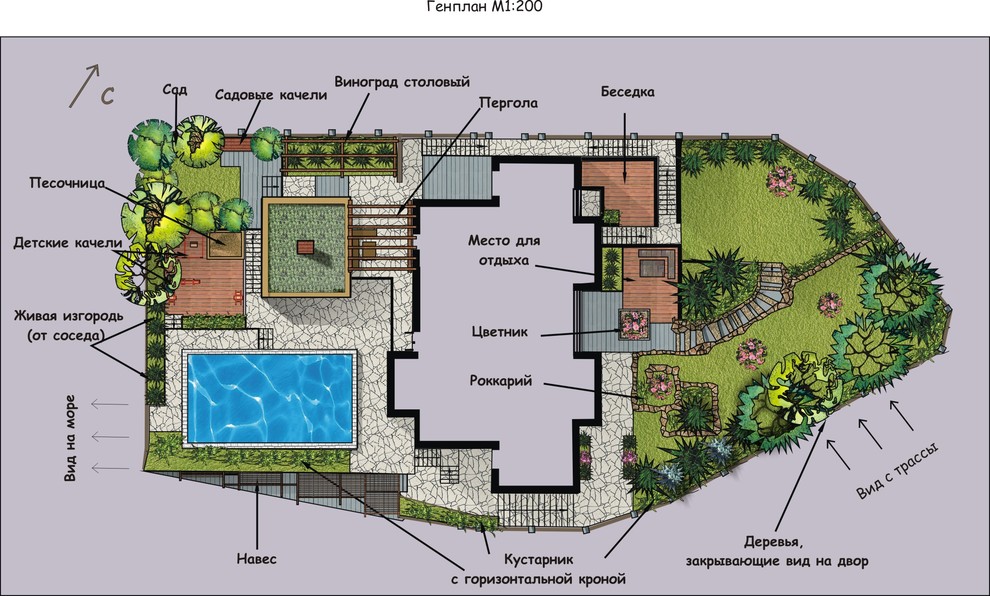 Обложка проекта: Вилла на побережье под Новороссийском