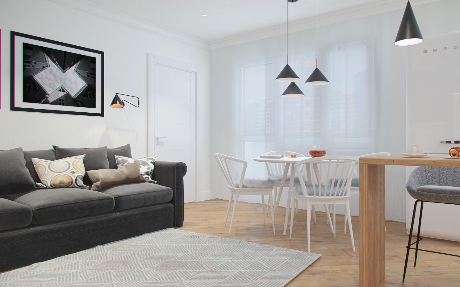 Минималистичная, уютная квартира