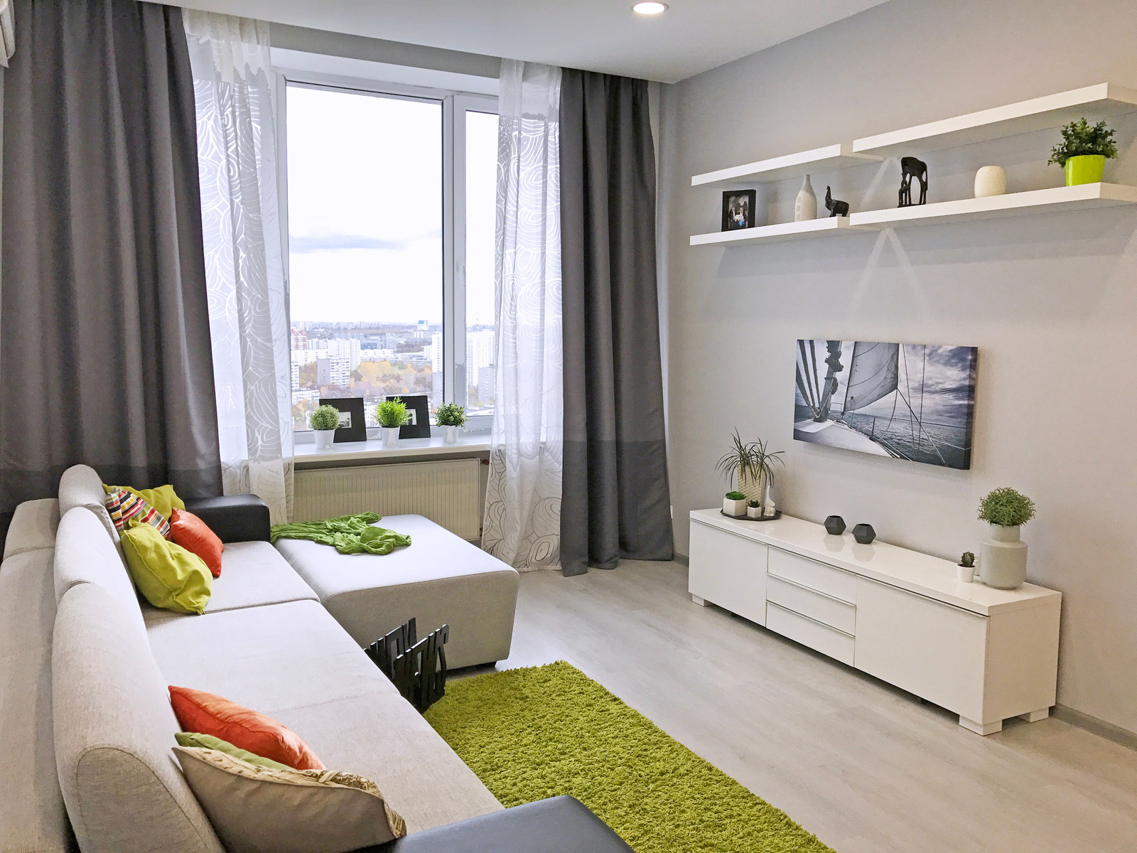 Современный интерьер в ЖК "Авеню 77" 95 кв. м