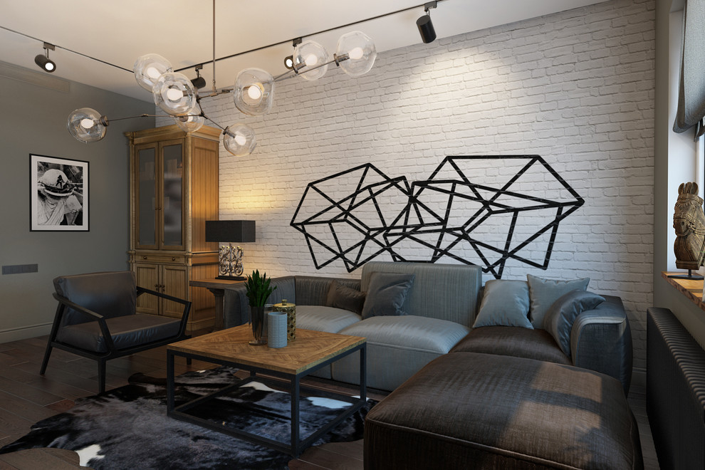 Квартира в современном стиле с элементами лофт-стилистики