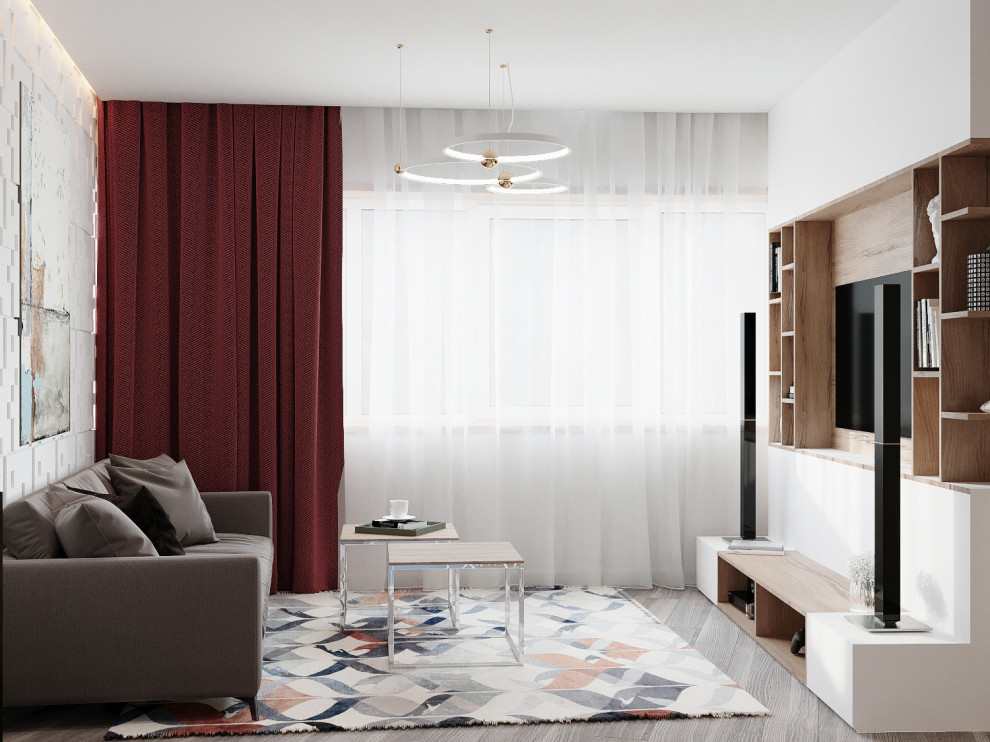 Квартира в минималистическом стиле 80 м^2 «ЖК Лазурные небеса» г.Казань