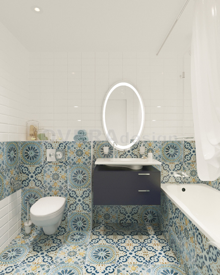 Проект 3х комнатной квартиры в стиле фьюжн