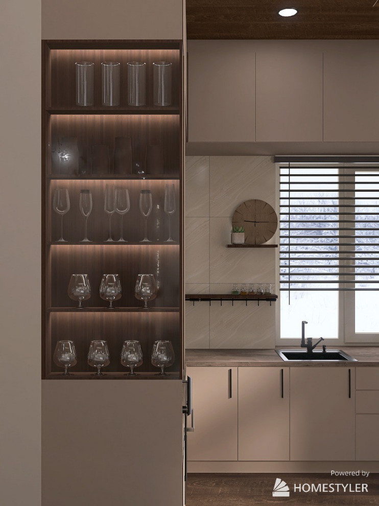 Кухня гостиная в частном доме