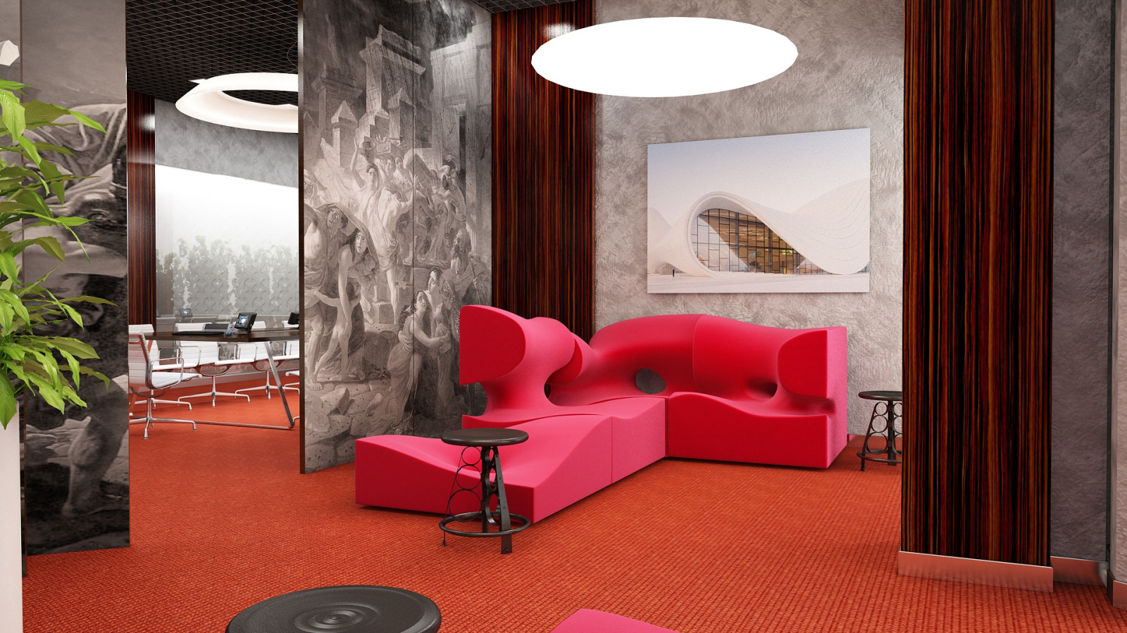 Интерьеры банка  "МИРАФ"