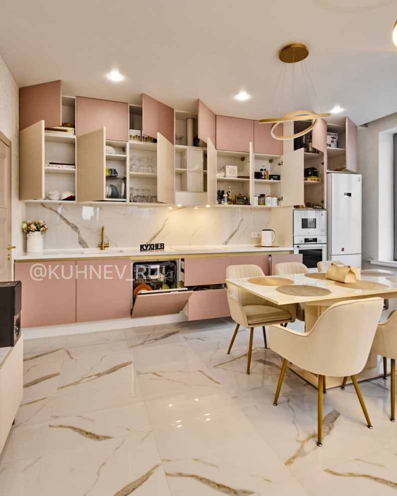 Обложка проекта: Кухня-гостиная в оттенках 2024