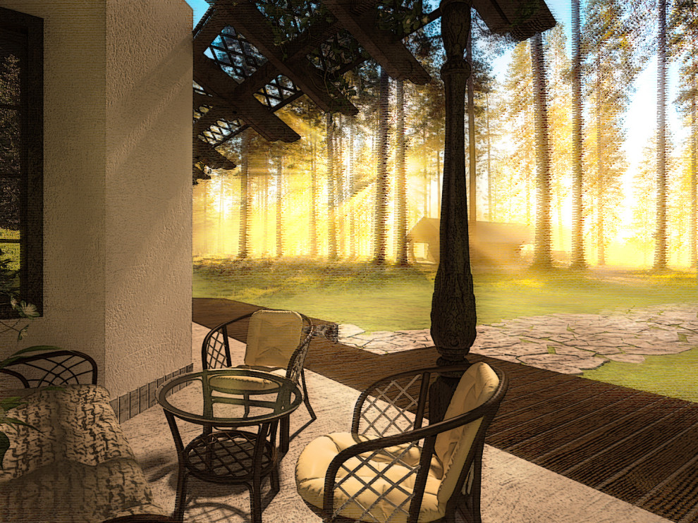 Загородный жилой дом( 2 этажа, S=200 м.кв )