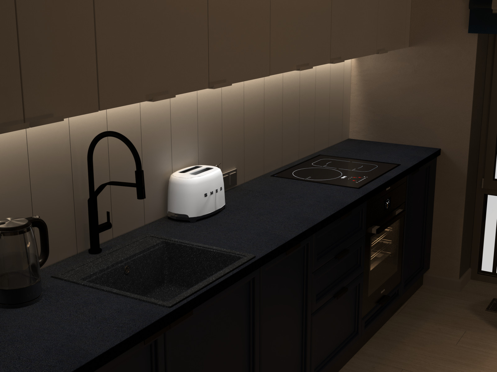 Квартира для холостяка (визуализации и коллажи)