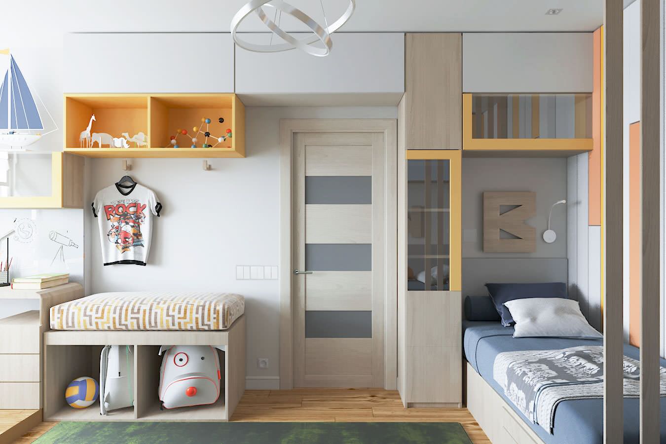 Детская комната для двух мальчиков "Лучезарный"