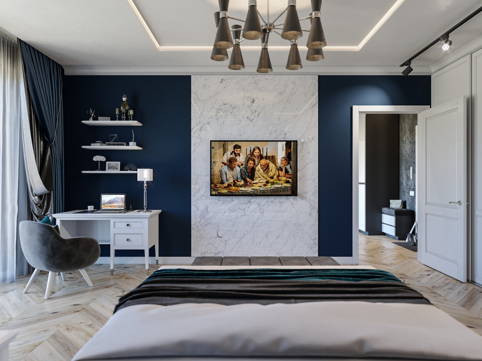 Дизайн интерьера однокомнатной квартиры с кухней-гостиной (ул.Р.Зорге)