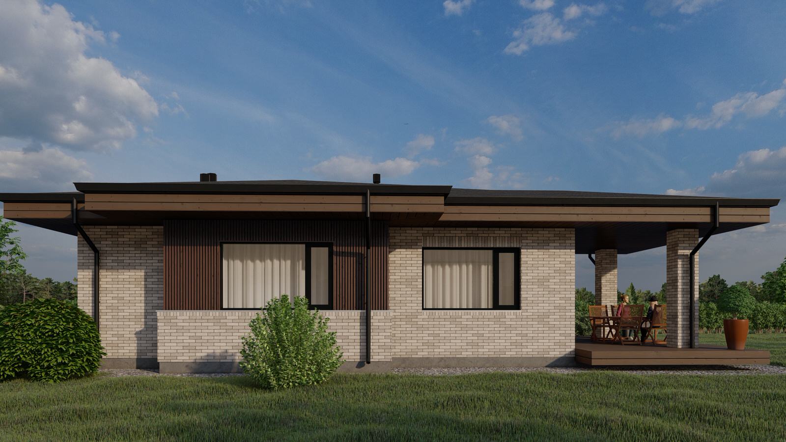 Одноэтажный дом в пос. Зимняя горка