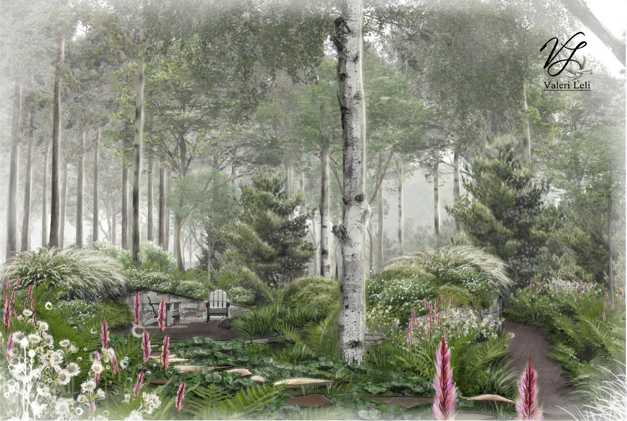 Лес под луной