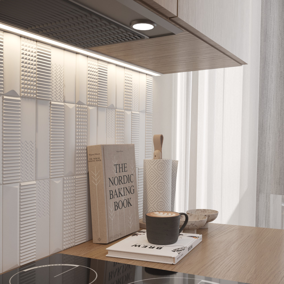 Обложка проекта: ЖК Крылья Кухня гостиная