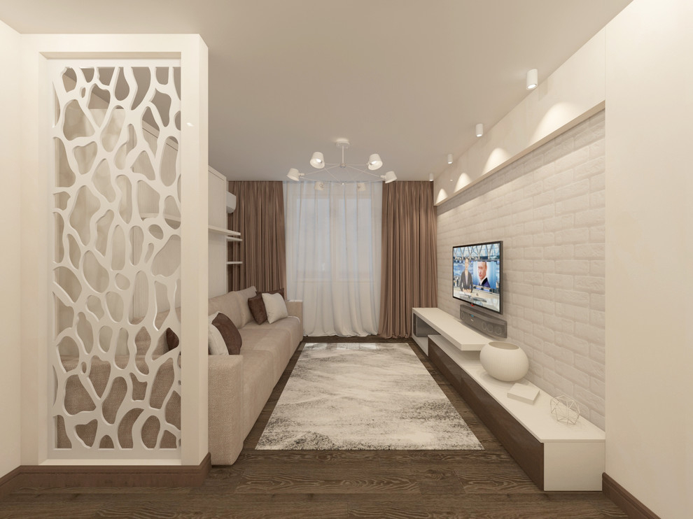 дизайн-проект комнаты жилой в однокомнатной квартире Н. Новгород, ул Спутника