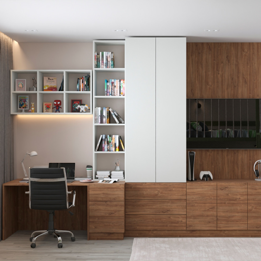 Дизайн-проект двухкомнатной квартиры для семьи с детьми в ЖК "Модум"