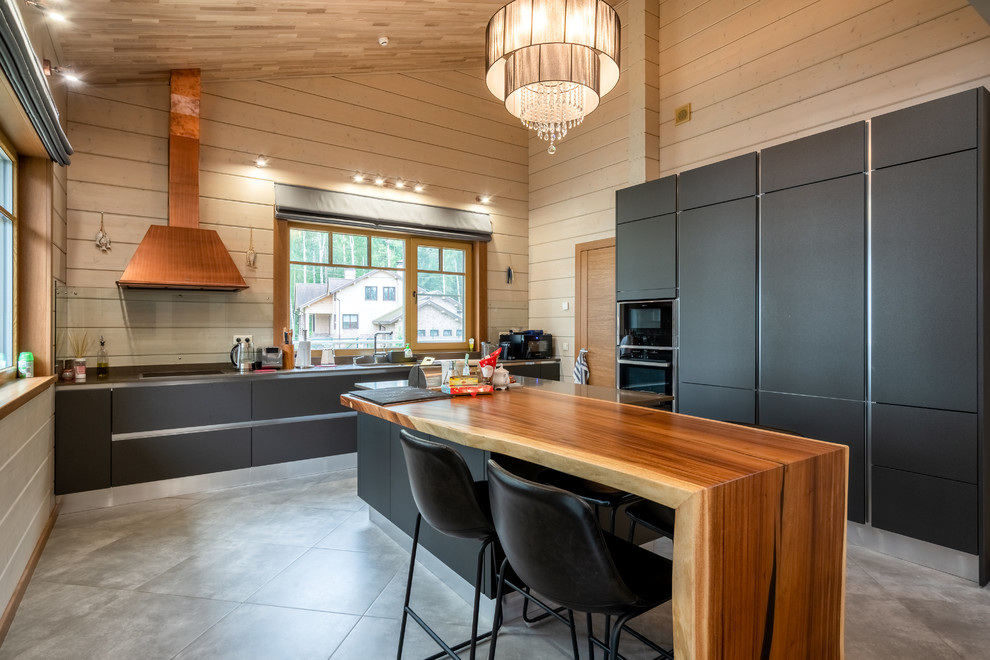 Деревянный дом с современном стиле