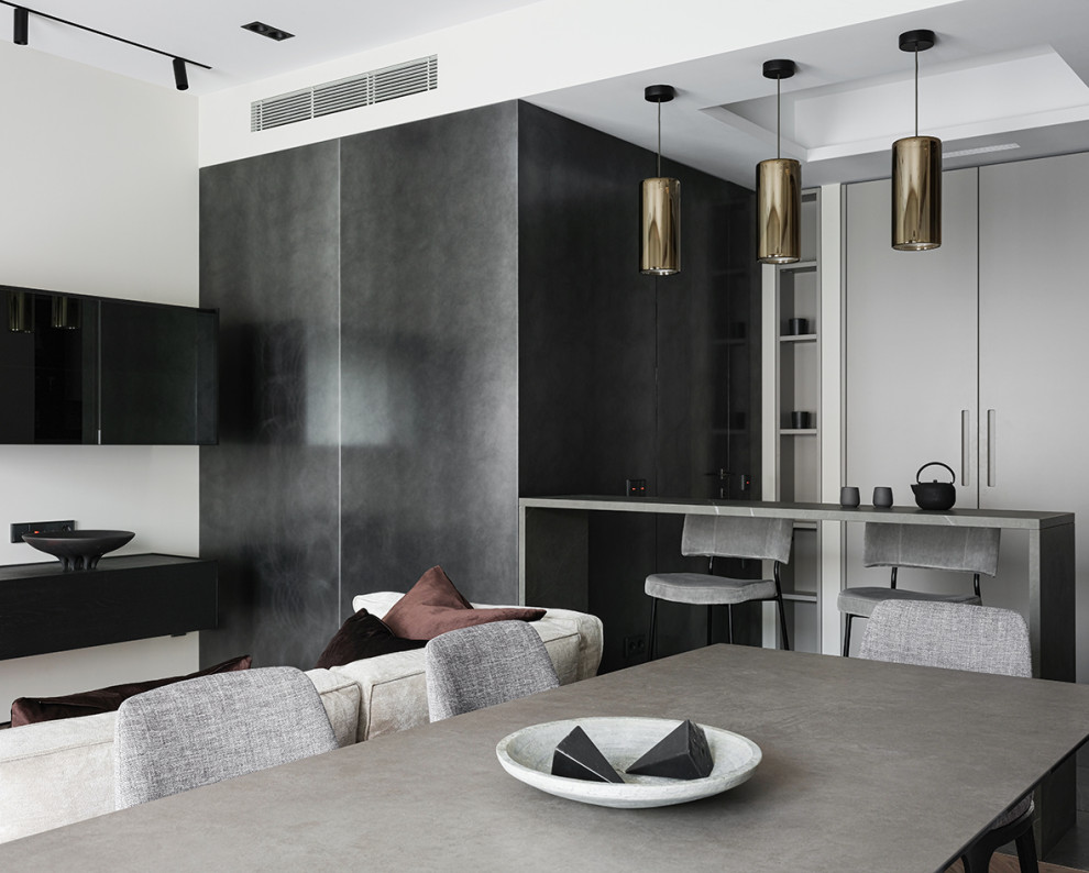 Монохромная квартира 90 м2 в центре Москвы