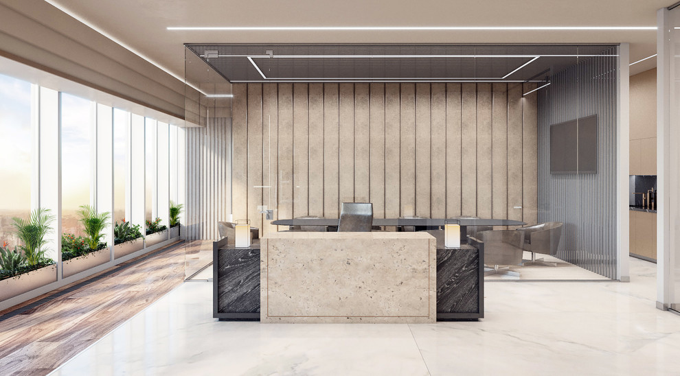 Дизайн офисных пространств для топ-менеджеров Mercury Tower 38 этаж