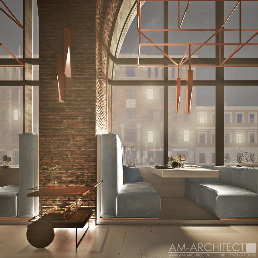 ДИЗАЙН - ПРОЕКТ    ИНТЕРЬЕРА    ДВУХУРОВНЕВОГО    ПРОСТРАНСТВА    РЕСТОРАНА.  20