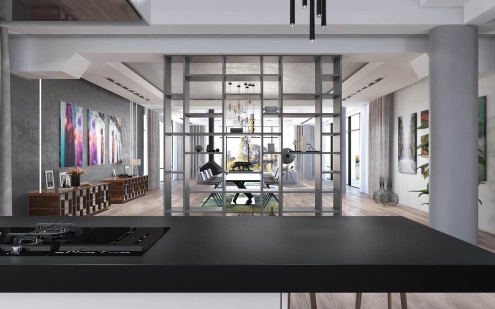 Гостиная с камином