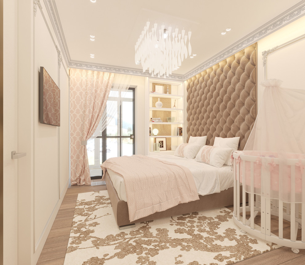 Нежный интерьер в красно-розовых тонах