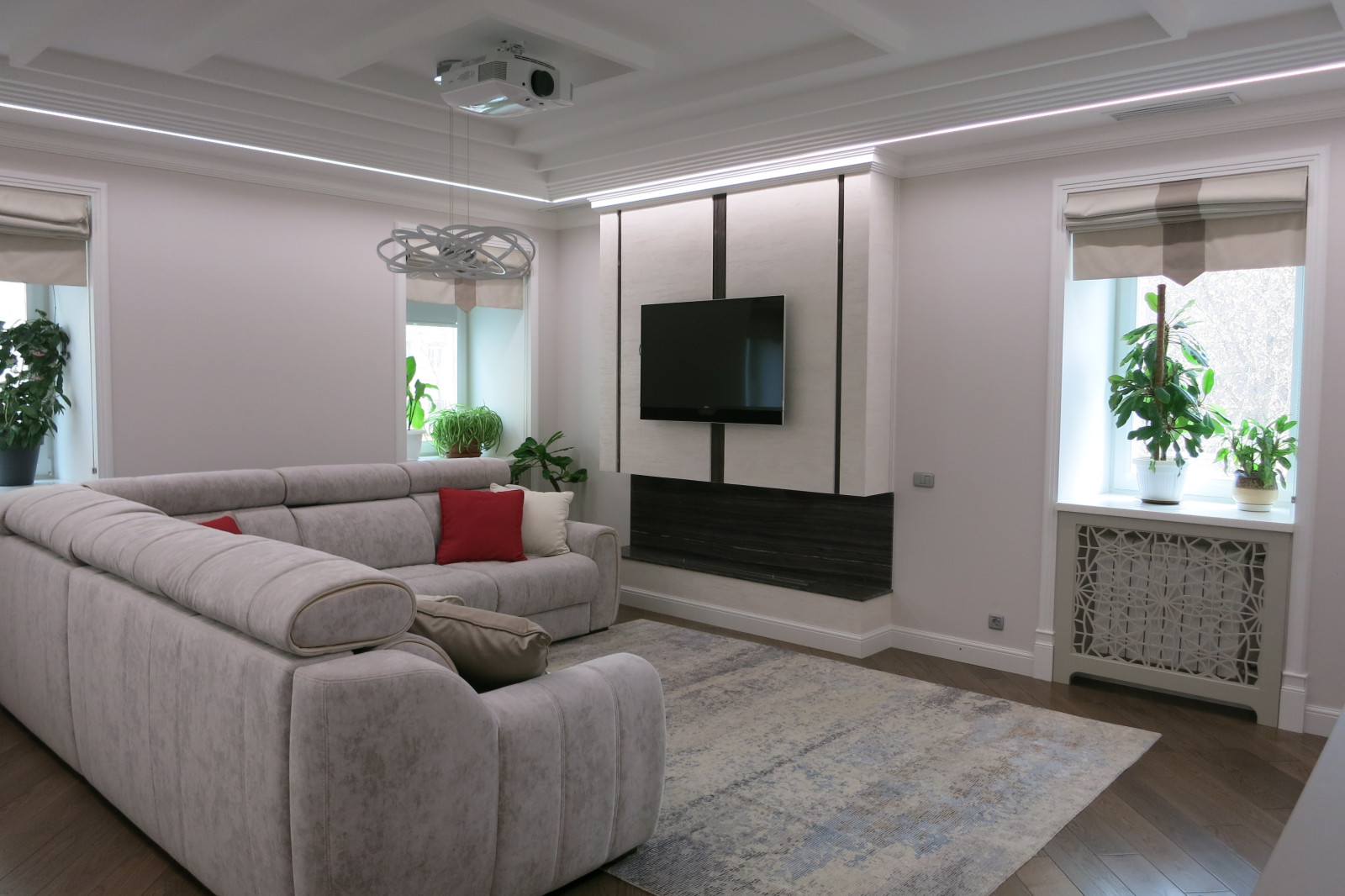 Гостиная с биокамином