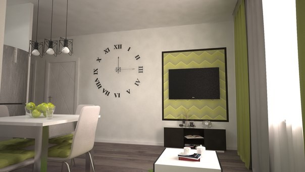 Квартира для молодой девушки 44 м2