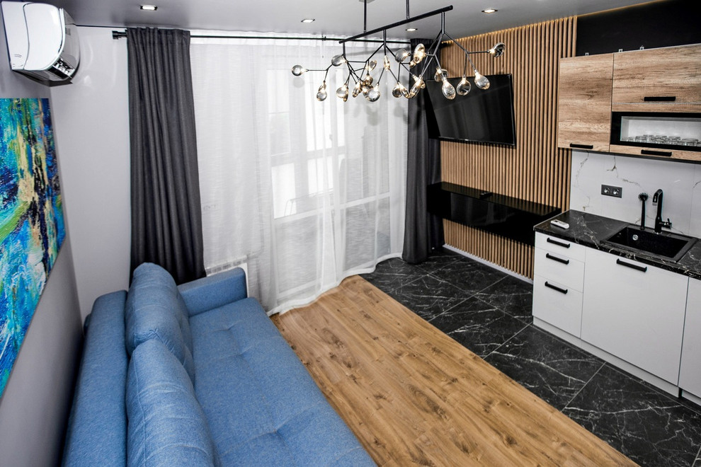 Гостиная 2-х комнатной квартиры в Сочи ул.Фабрициуса