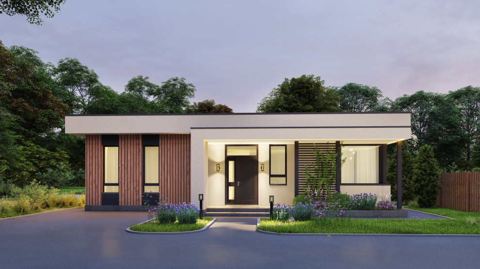 Обложка проекта: Одноэтажный дом в современном стиле