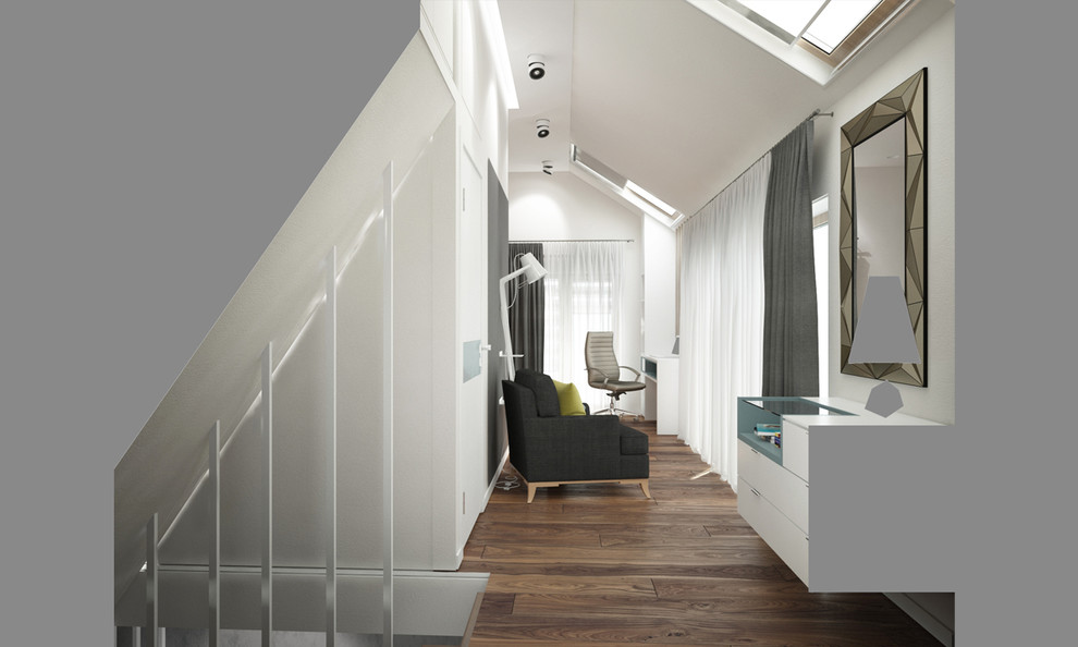 Небольшой загородный дом - 2 этаж Спальня-гардеробная