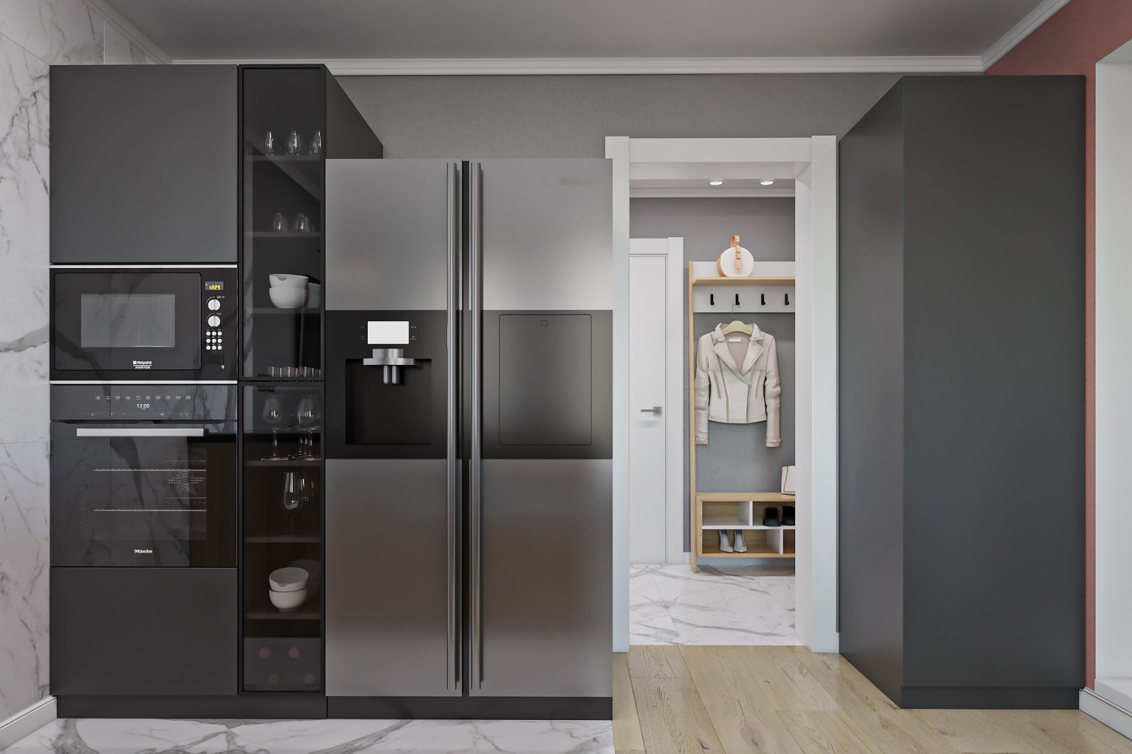 Дизайн проект однокомнатной в Мурино