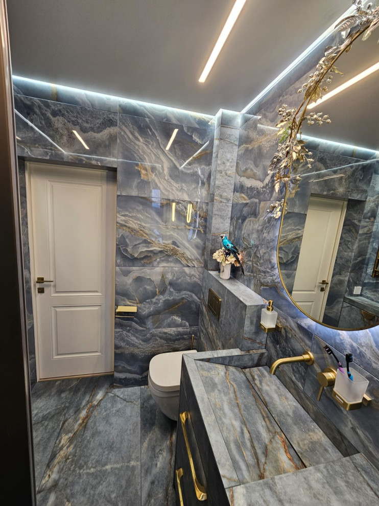 Обложка проекта: Ванная комната с мебелью из керамогранита