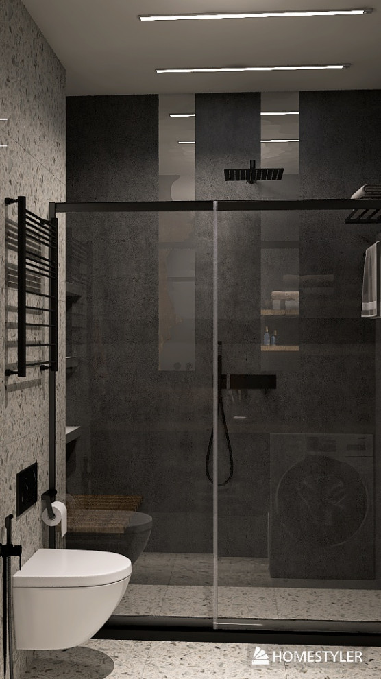 Однокомнатная квартира в стиле Industrial для режиссера с большим псом