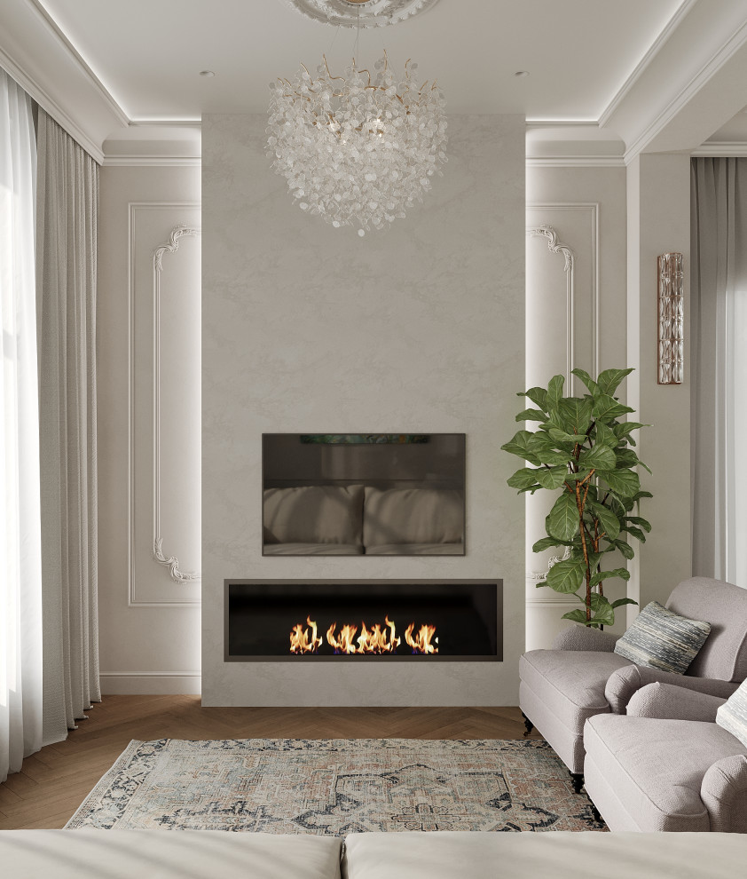 Дизайн-проект кухни-гостиной в частном доме