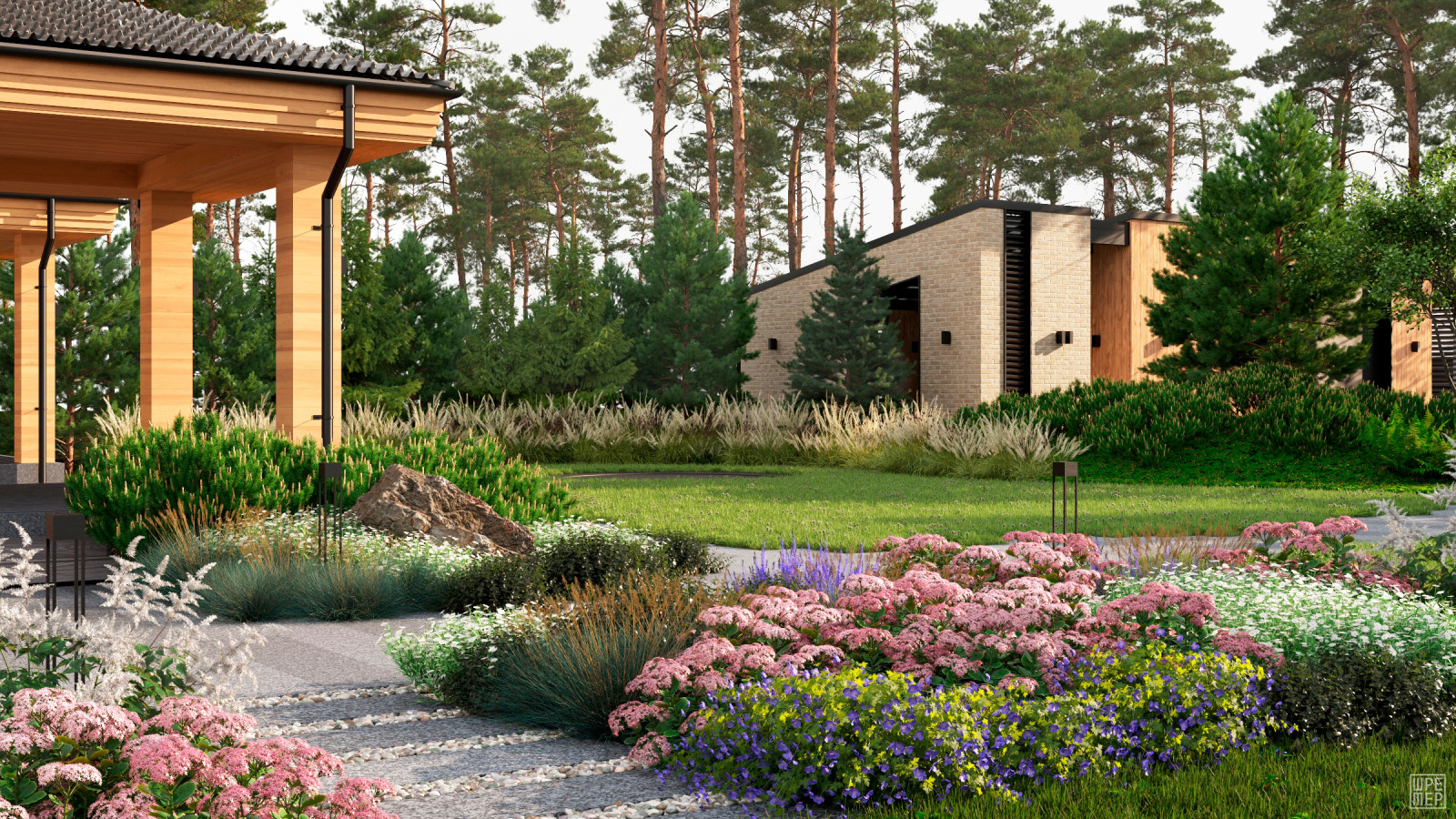 Сад в КП "Репино Парк"