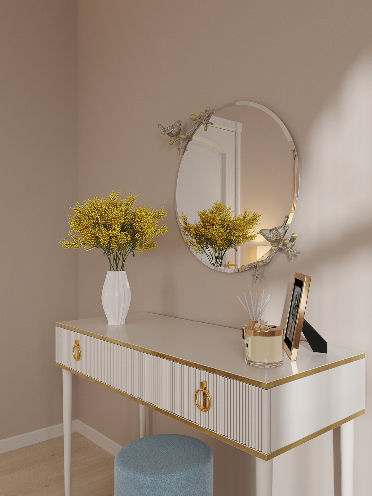 Спальня неоклассика с элементами арт-деко