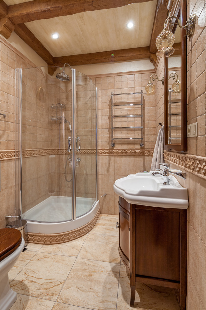 Двухэтажный дом с цокольным этажом и мансардой