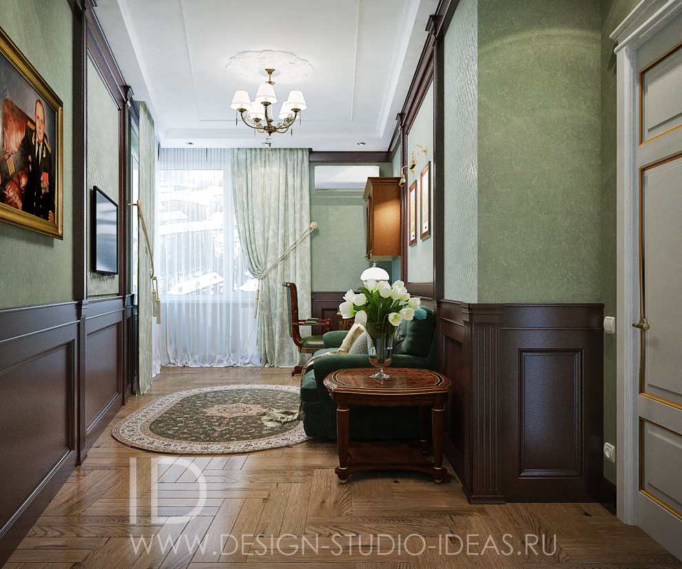 Кабинет: классический интерьер в квартире 108 кв. м. в Москве