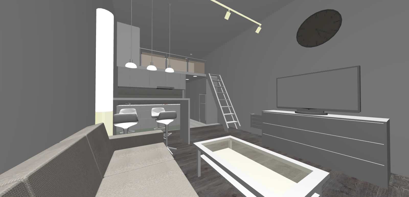 Двухуровневая квартира-студия ЖК Ильинские луга