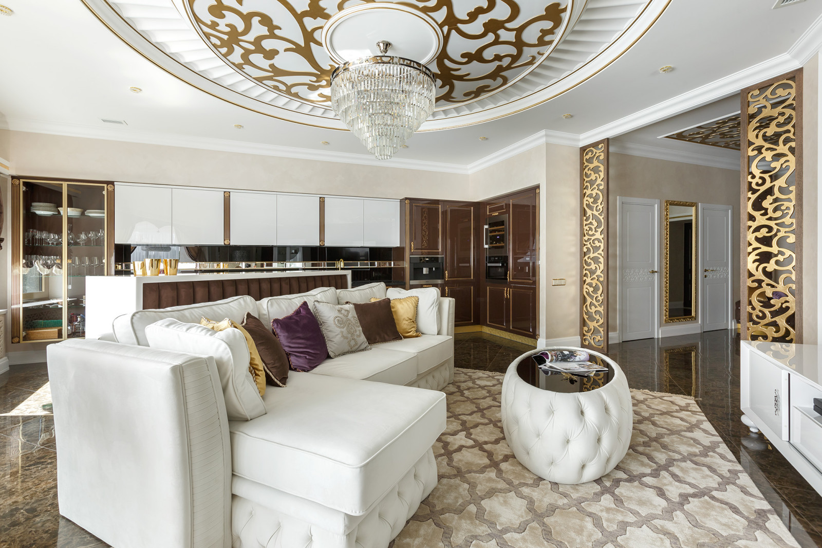 Мебель и мягкие стеновые панели для проекта дизайнера Натальи Резцовой