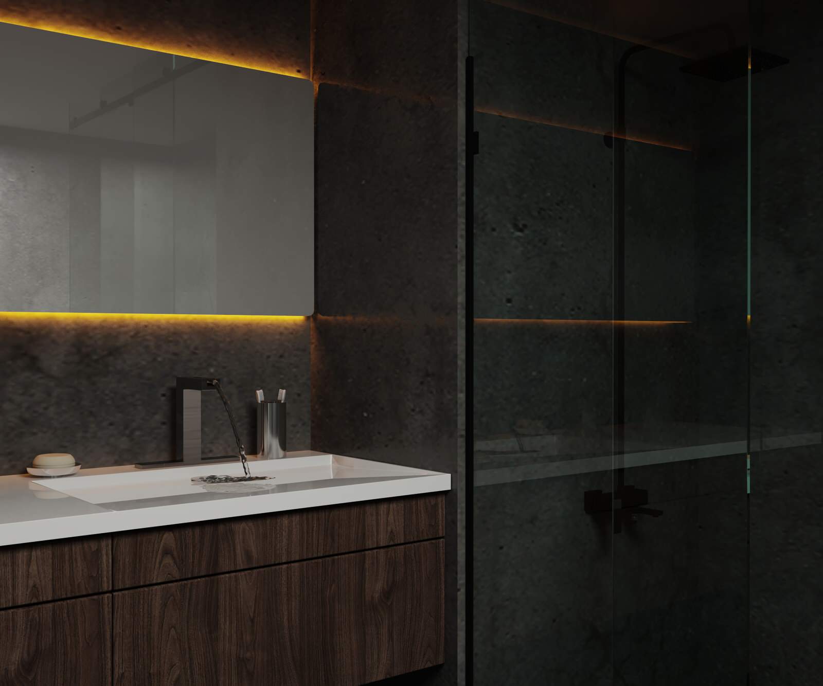 3д визуализация ванной комнаты