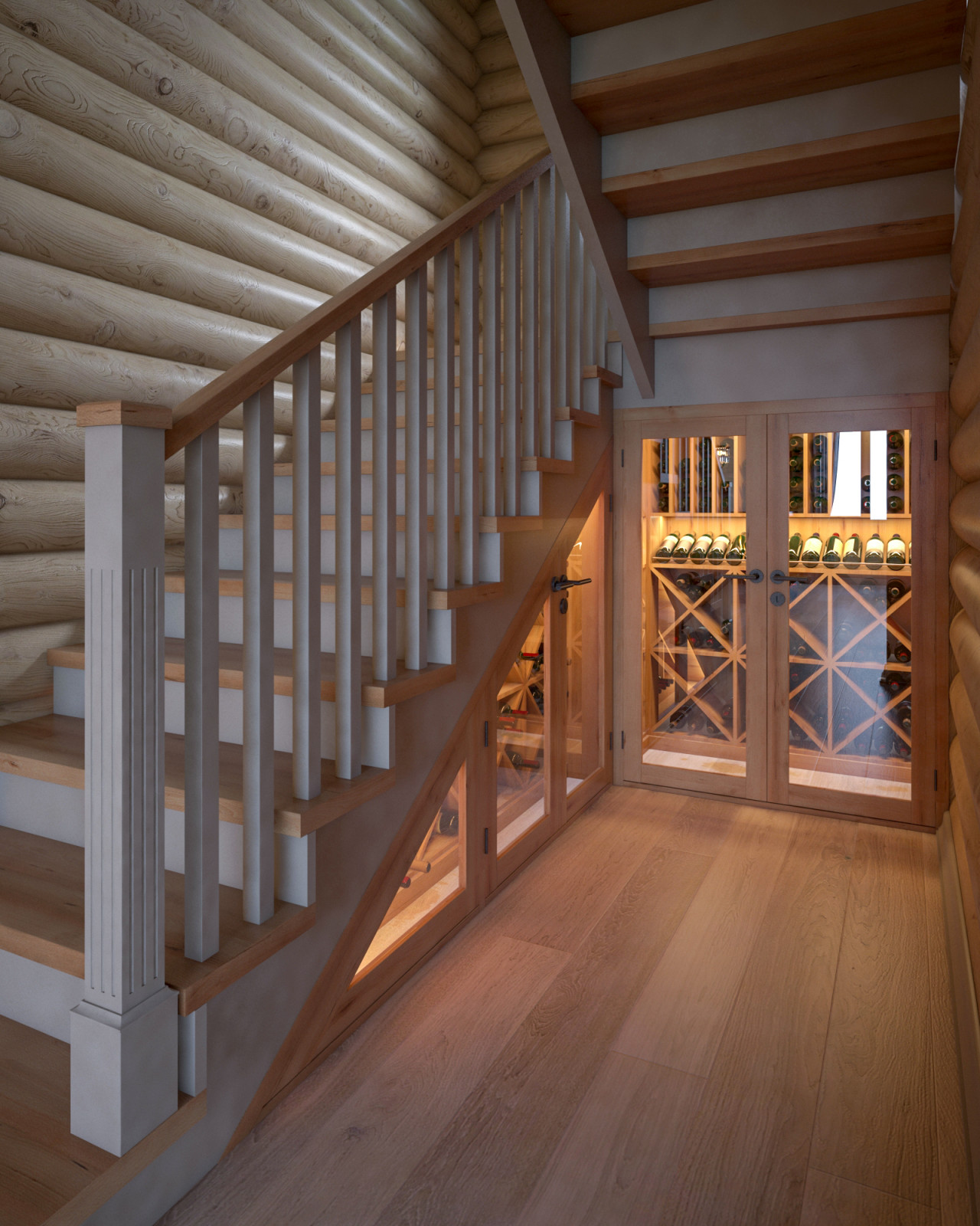 Гостиная в деревянном доме