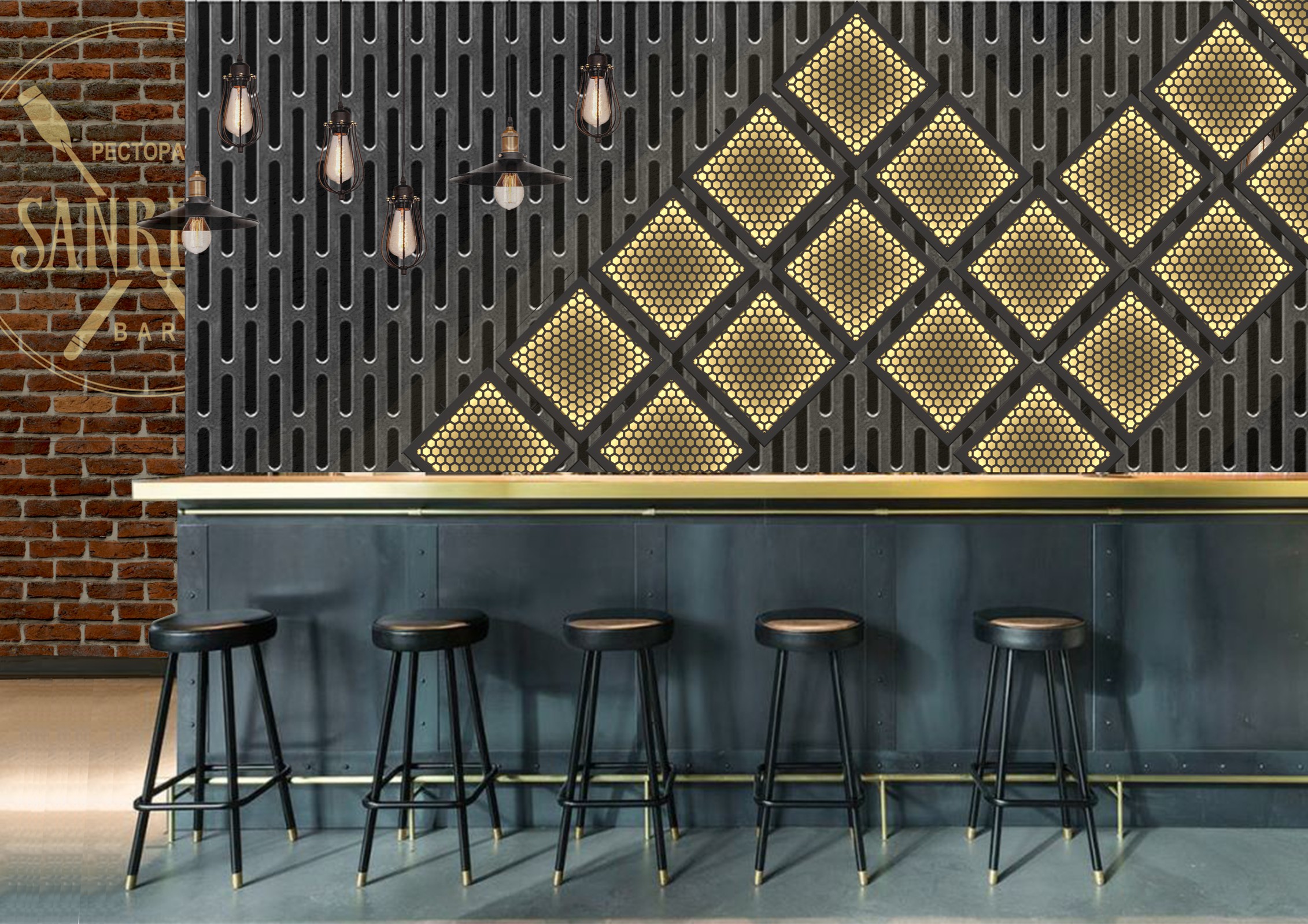 Обложка проекта: Оформление световыми панелями