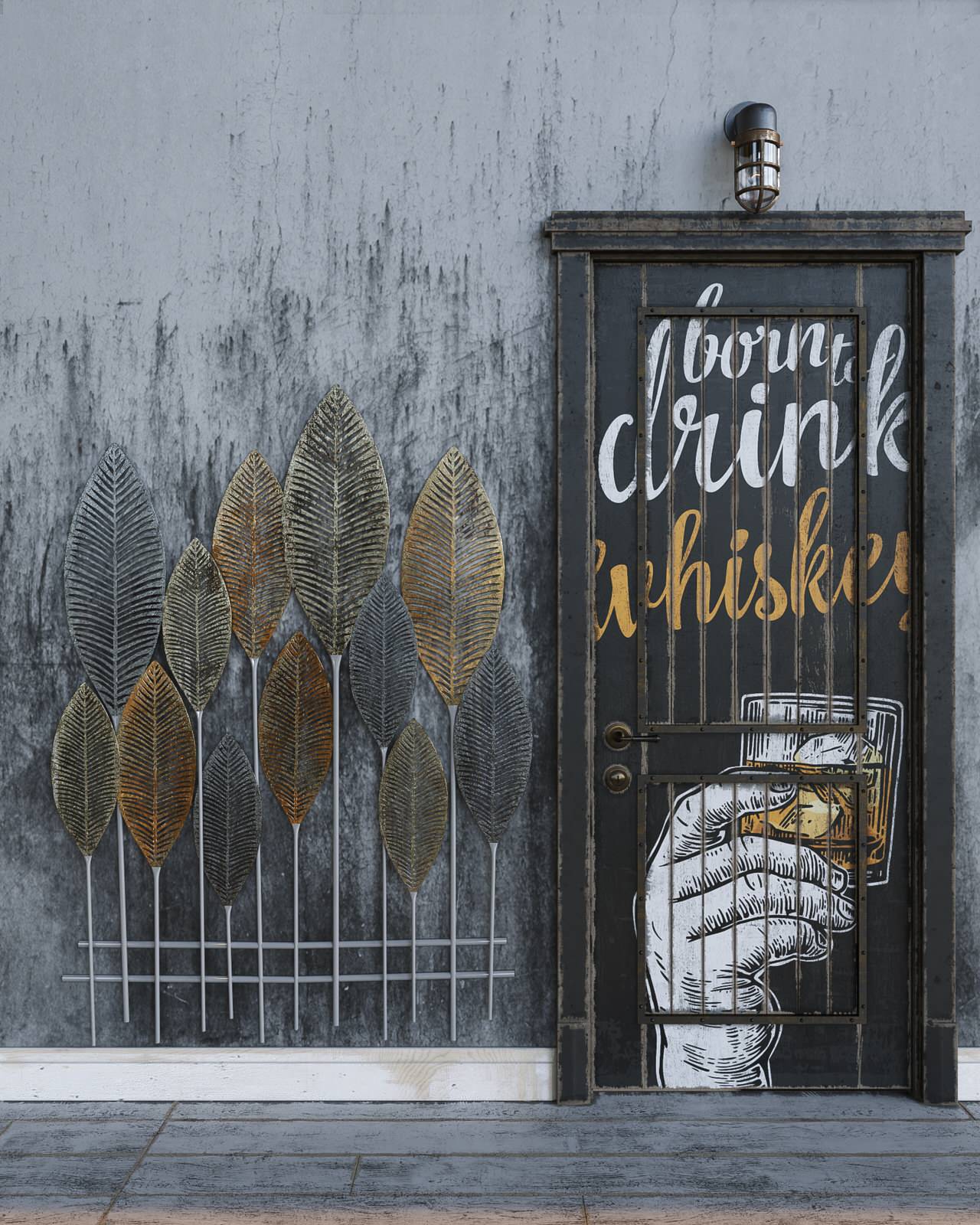 Обложка проекта: Межкомнатная дверь из массива с принтом  3