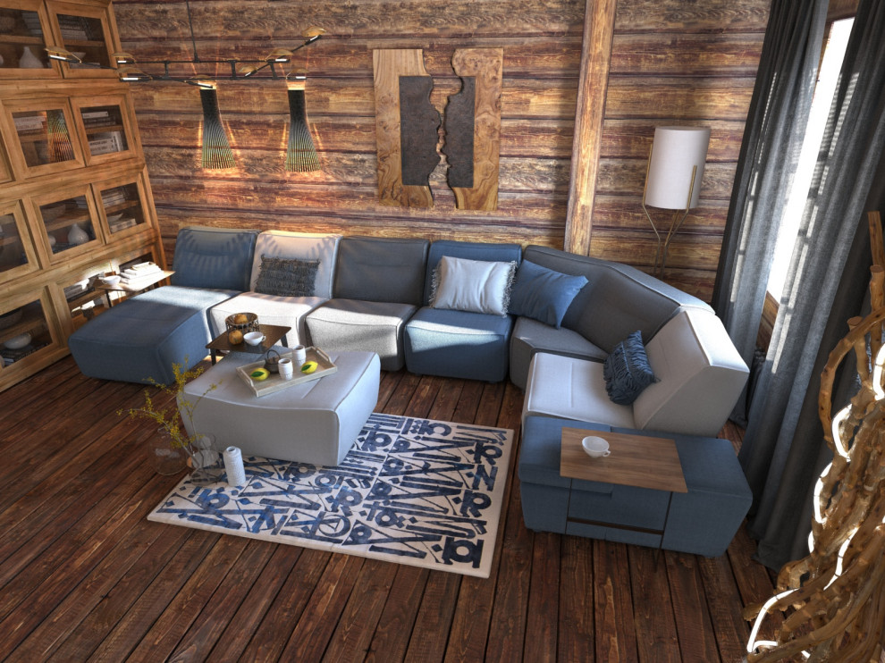 Гостиная в загородном доме