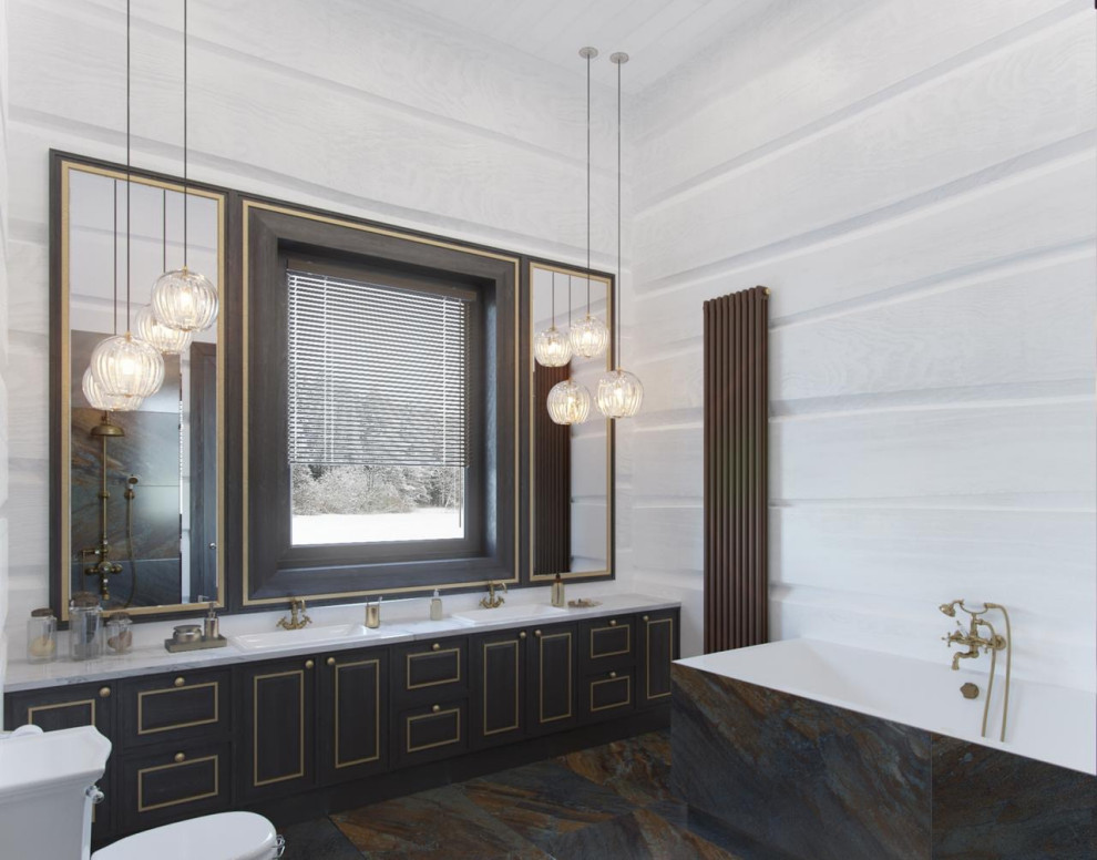 Шале со спа-зоной и бассейном из лафета кедра и бетона